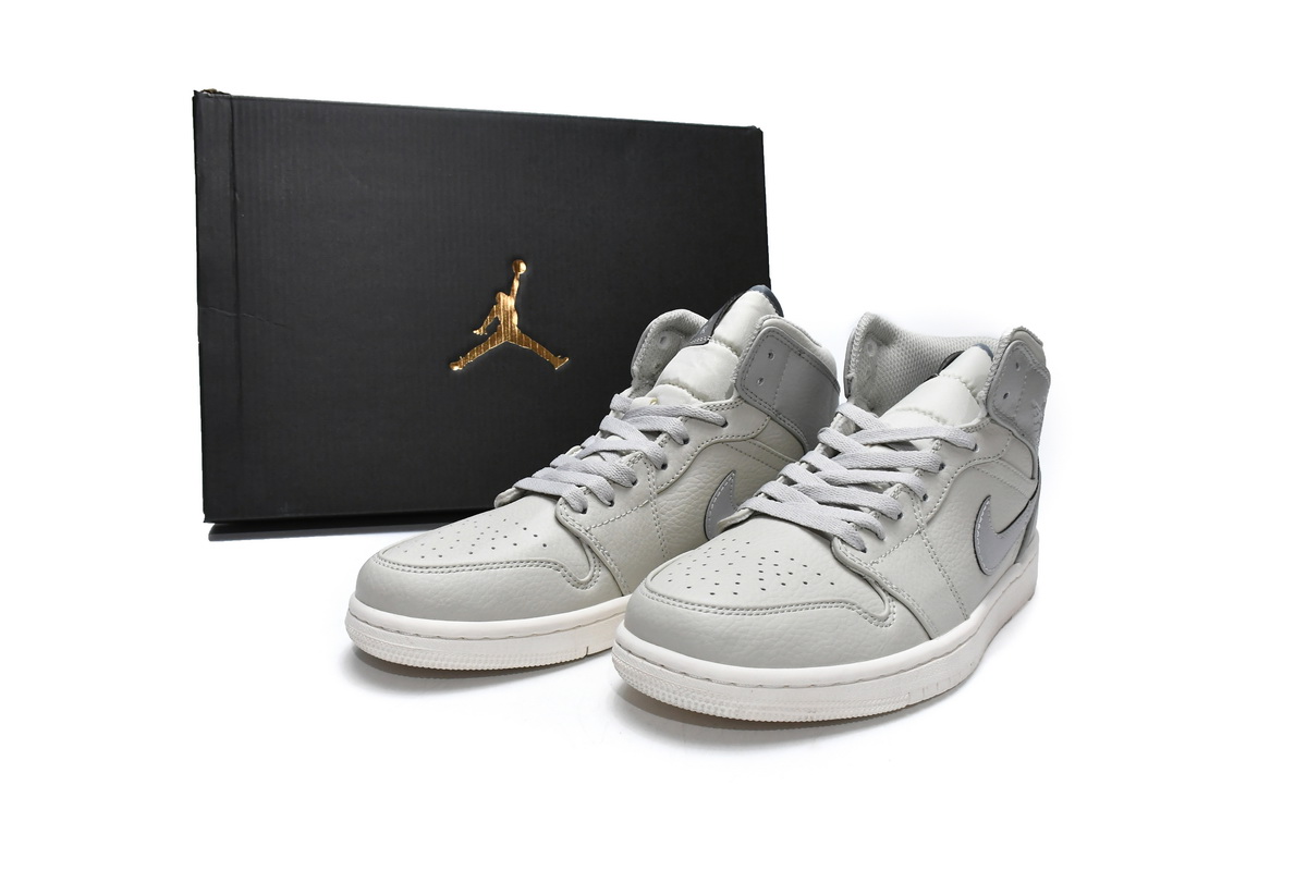 Jordan 1 Mid Light Bone Replica, 852542-003, Replica Shoes