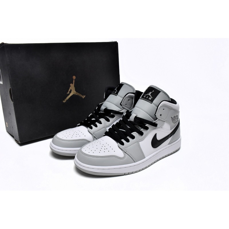 Jordan 1 Mid Light Smoke Grey Replica, 554724-092, Replica Shoes