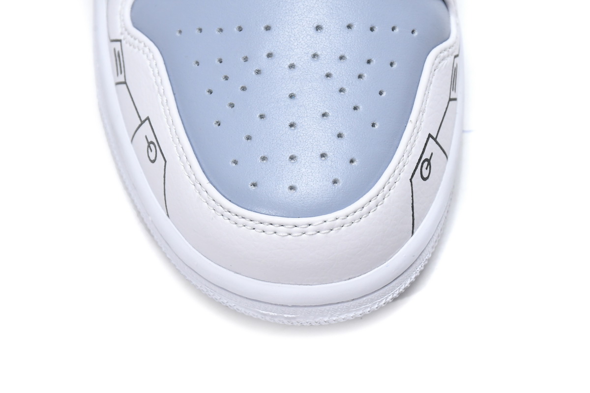 Jordan 1 Mid PS5 White Grey Black Replica, 554724-130, Replica Shoes