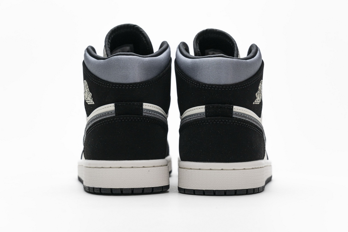 Jordan 1 Mid Satin Grey Toe Replica, 852542-011, Replica Shoes