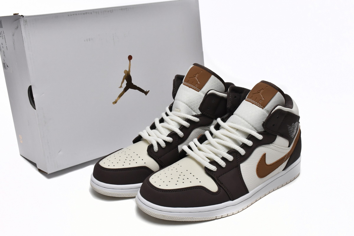 Jordan 1 Mid SE Brown Basalt Oatmeal Replica, DO6699-200, Replica Shoes