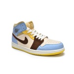 Jordan 1 Mid SE Fearless Maison Chateau Rouge Replica, CU2803-200, Replica Shoes
