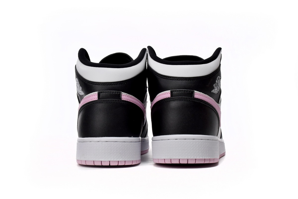 Jordan 1 Mid White Black Light Arctic Pink Replica, 555112-103, Replica Shoes