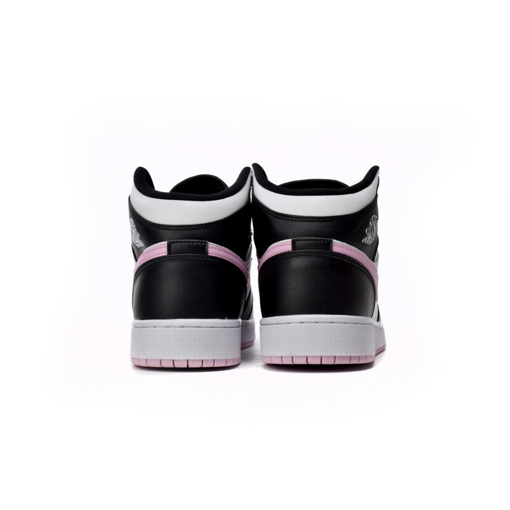 Jordan 1 Mid White Black Light Arctic Pink Replica, 555112-103, Replica Shoes