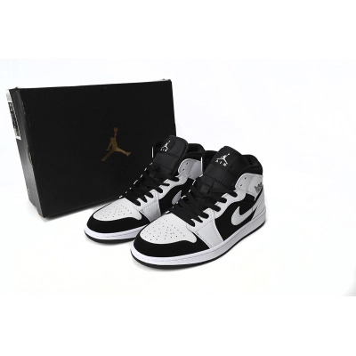 Jordan 1 Mid White Black Replica, 554724-113 02