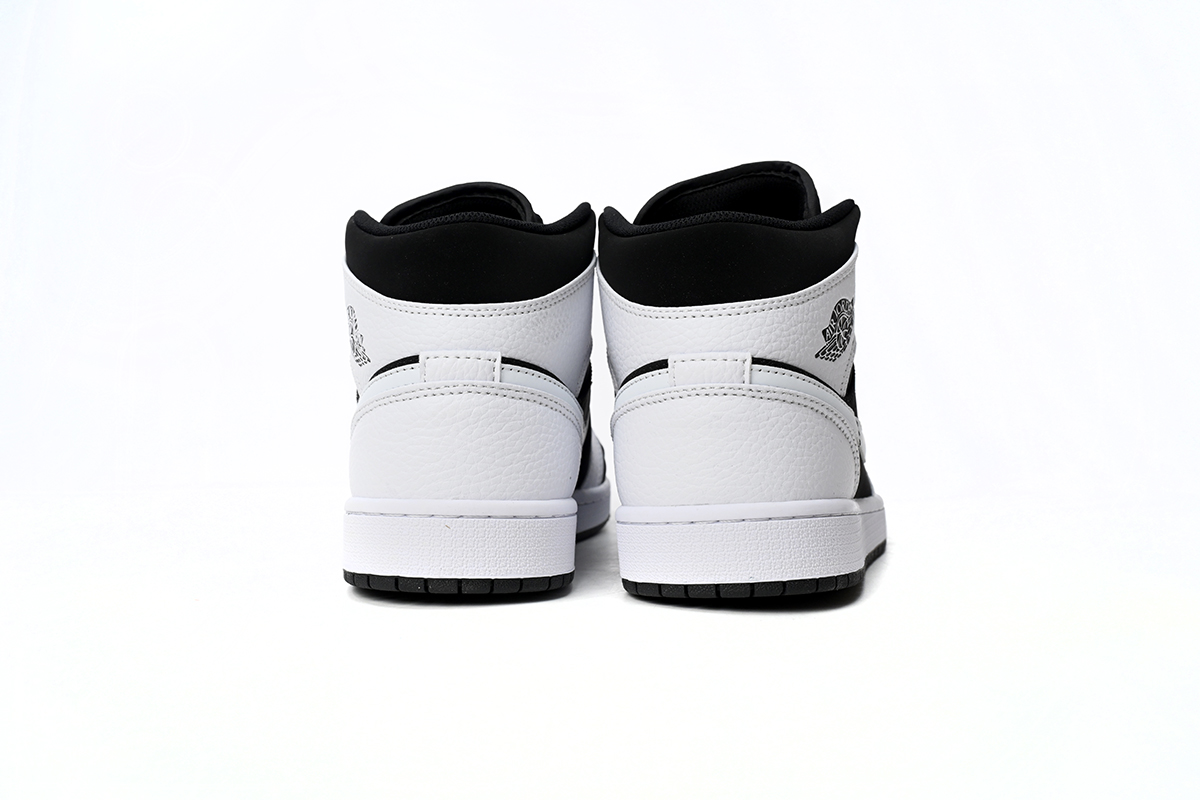 Jordan 1 Mid White Black Replica, 554724-113, Replica Shoes
