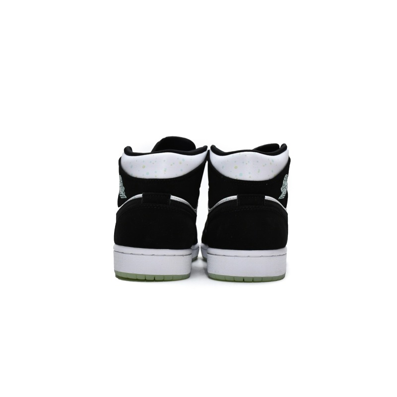 Jordan 1 Mid White Black Teal Tint Replica, BQ6931-103, Replica Shoes