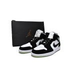 Jordan 1 Mid White Black Teal Tint Replica, BQ6931-103, Replica Shoes