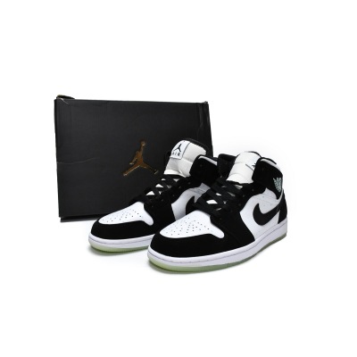 Jordan 1 Mid White Black Teal Tint Replica, BQ6931-103, Replica Shoes 02