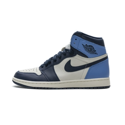 Jordan 1 Retro High Obsidian Replica,  555088-140 01
