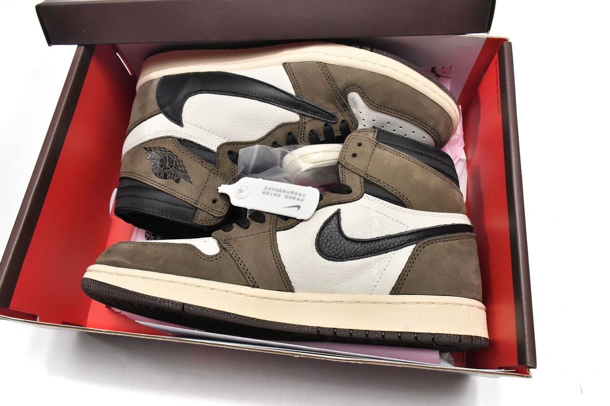 Jordan 1 Retro High OG SP Travis Scott Mocha Replica,  CD4487-100