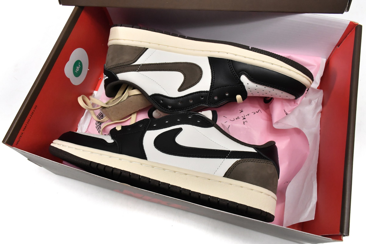 Travis Scott x Air Jordan 1 Low Dark Mocha Replica,  CQ4277-105, Replica Shoes