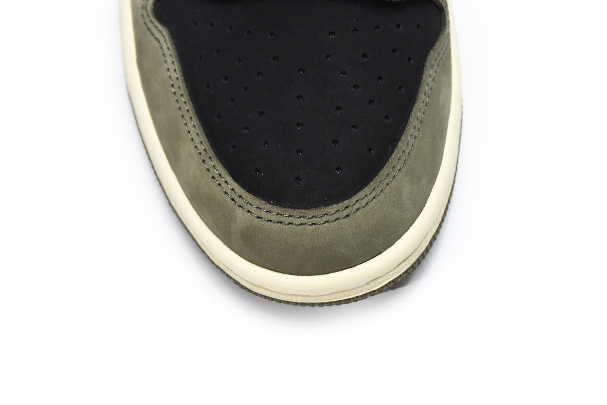 Travis Scott x Air Jordan 1 Low Dark Green Replica,  DM7866-196, Replica Shoes