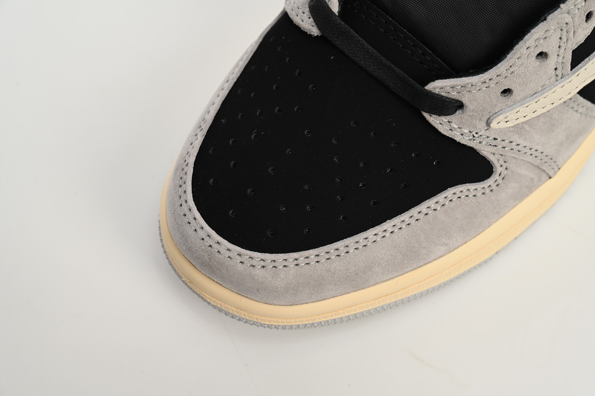 Travis Scott x Air Jordan 1 Low White Grey Low Gang Replica,  DM7866-010, Replica Shoes