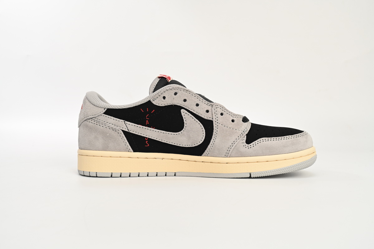 Travis Scott x Air Jordan 1 Low White Grey Low Gang Replica,  DM7866-010, Replica Shoes
