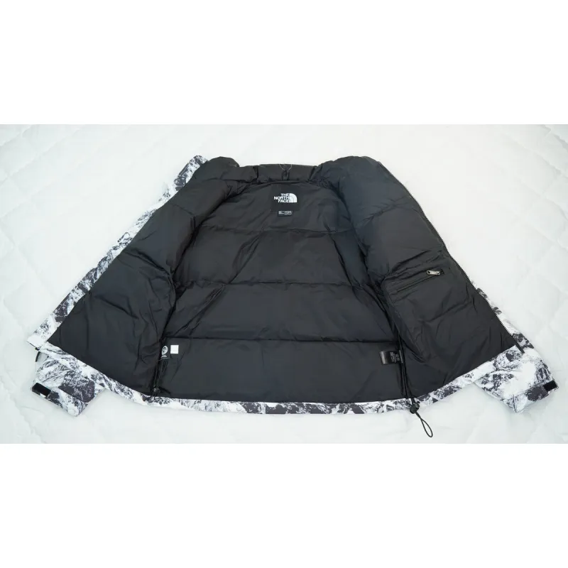 TheNorthFace Splicing White And Snow Mountain