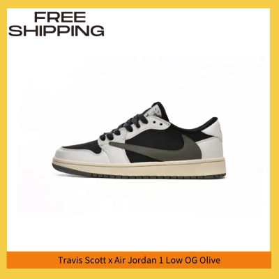 GET Jordan 1 Retro Low OG SP Travis Scott Olive Replica, DZ4137-106 01