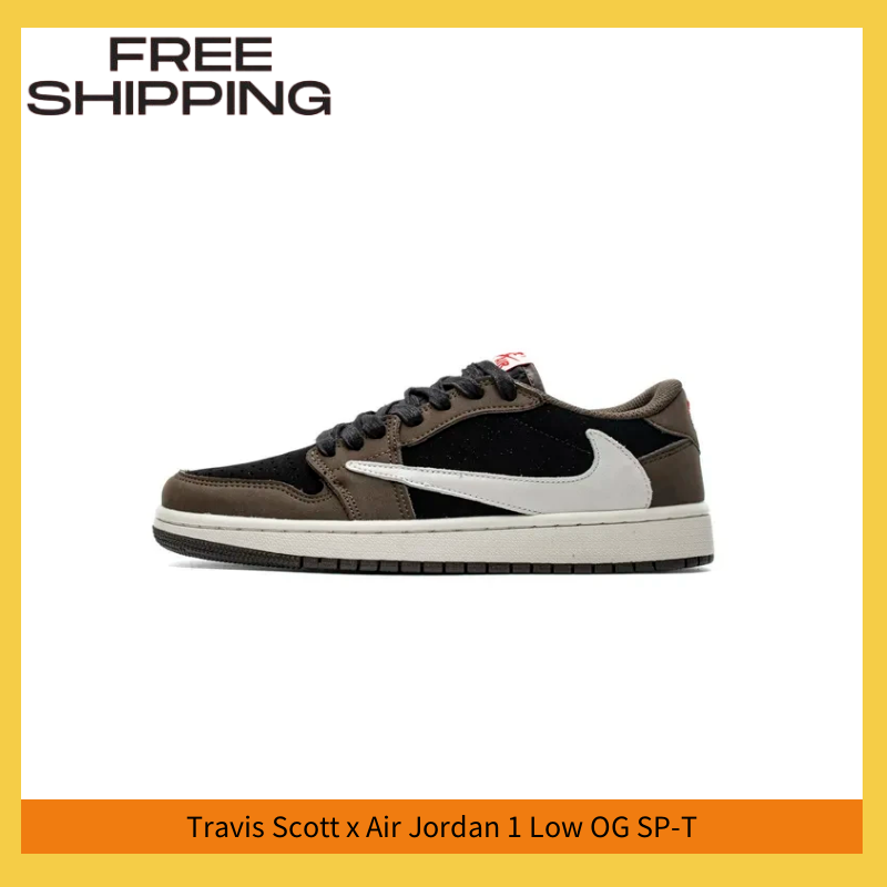 GET Travis Scott x Air Jordan 1 Low Black Grey Low Help Replica,  DM7866-001
