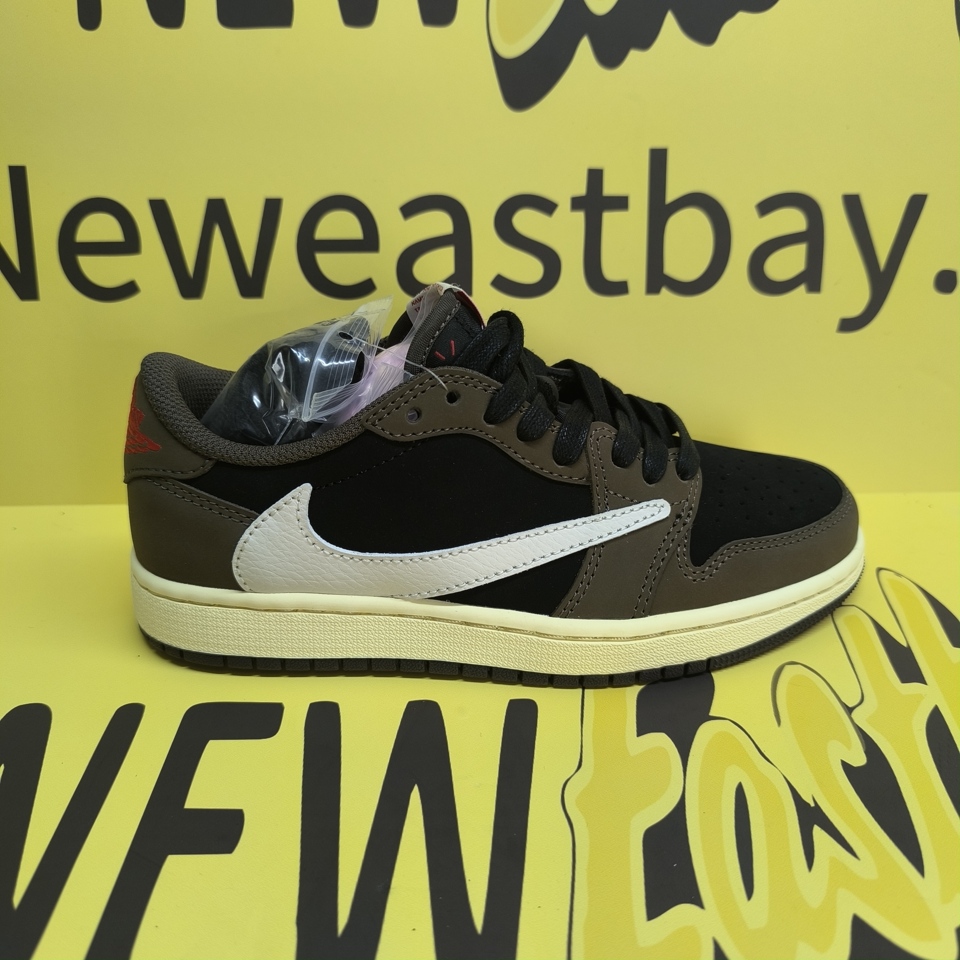 GET Travis Scott x Air Jordan 1 Low Black Grey Low Help Replica,  DM7866-001