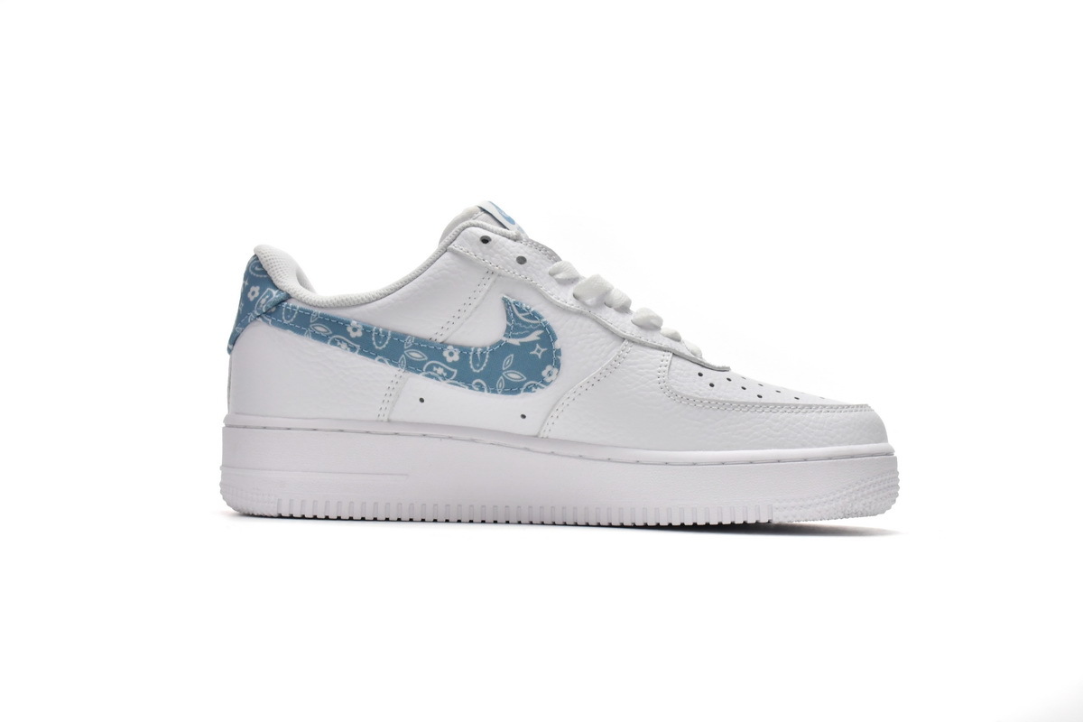  Air Force 1 Low '07 Essential White Worn Blue Paisley , DH4406-100, Replica Shoes