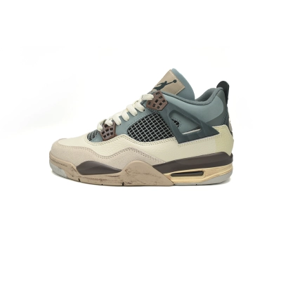  KNCW KNCW x Air Jordan 4 Retro Blue Grey Brown 01