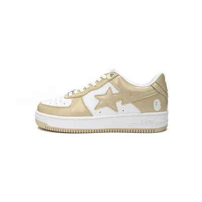 Special Sale A Bathing Ape Bape Sta Low Brown White Mirror Surface 1170-191-022 01