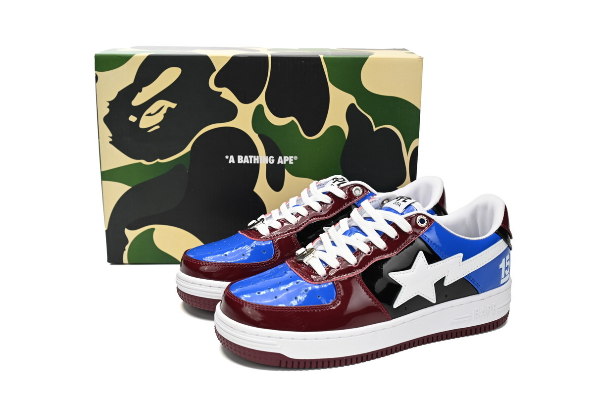 Special Sale A Bathing Ape Bape Sta Low Baijiu red blue 1H22-191-027