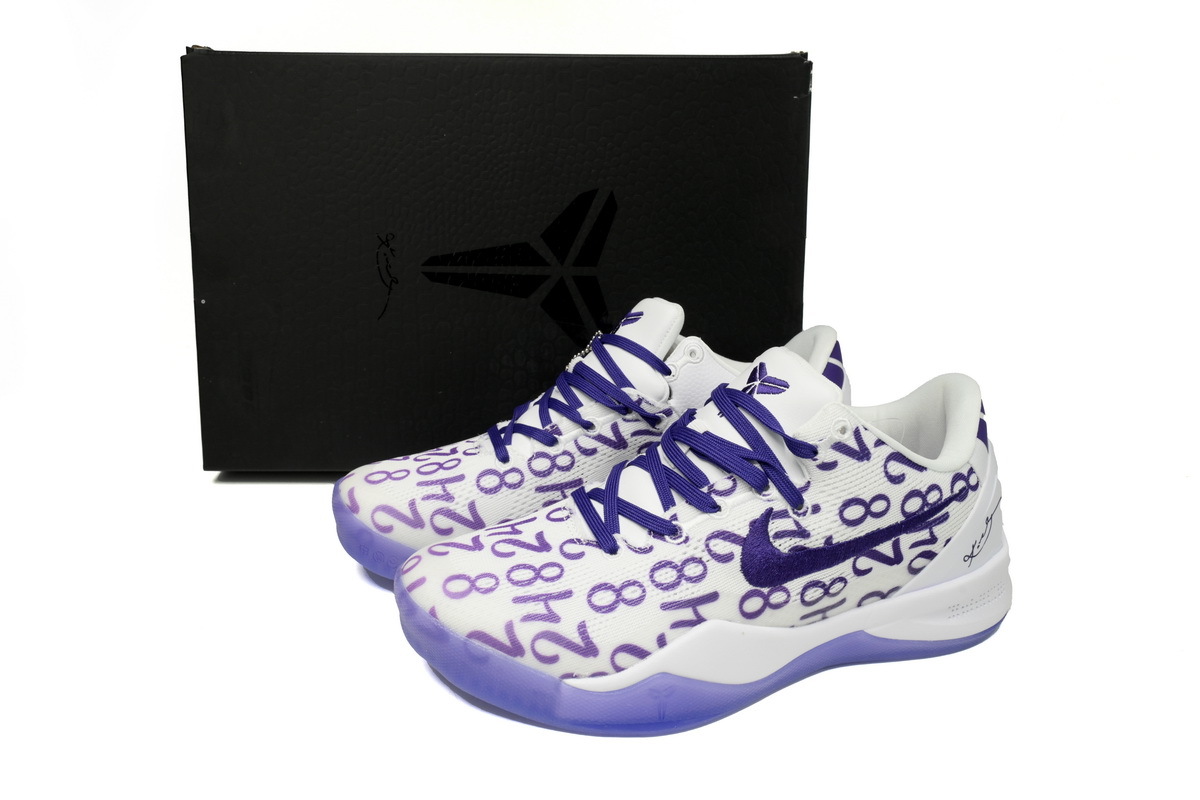 ❤️ best cheap Kobe 8 Protro “White Court Purple” FQ3549-191