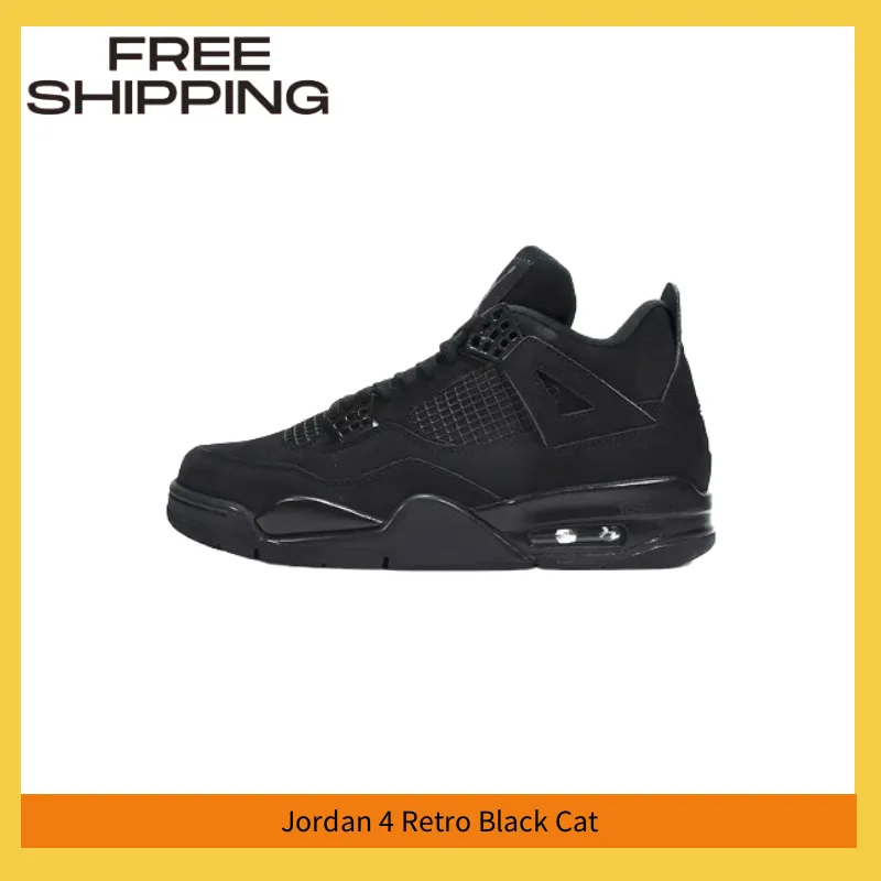 【⚡free shipping⚡】 Jordan 4 Retro Black Cat, CU1110-010