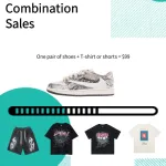 Combination Sales Jordan 1 low Designer& T-shirt