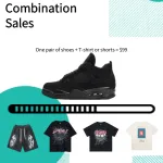 Combination Sales Jordan 4 Retro Black Cat Best Replica & T-shirt , CU1110-010