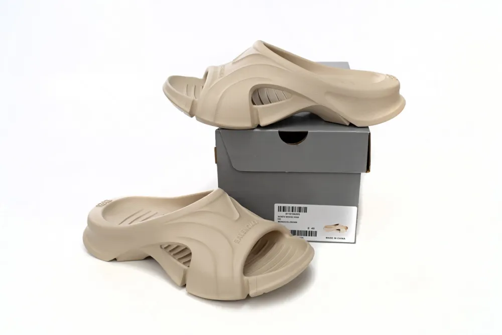 POP   Balenciaga Mold Slide Sandal Bei Ge 653874W3CE29300 