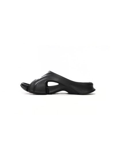 POP   Balenciaga Mold Slide Sandal Black 653873W3CE21000   01