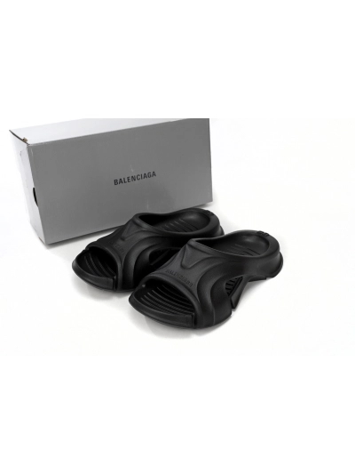 POP   Balenciaga Mold Slide Sandal Black 653873W3CE21000   02