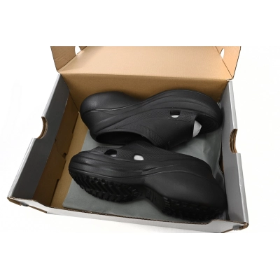 PKGoden  BALENCIAGA Pool Crocs Black 677389 W158E 1000  02