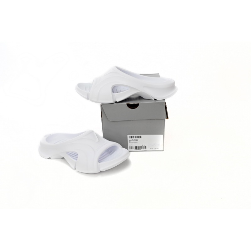 PKGoden  Balenciaga Mold Slide Sandal White 653874 W3CE2 9000