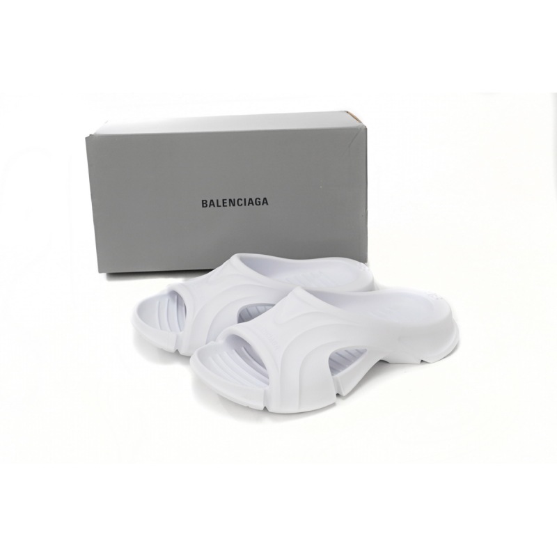 PKGoden  Balenciaga Mold Slide Sandal White 653874 W3CE2 9000