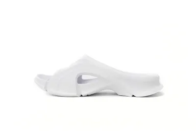 POP   Balenciaga Mold Slide Sandal White 653874 W3CE2 9000 01