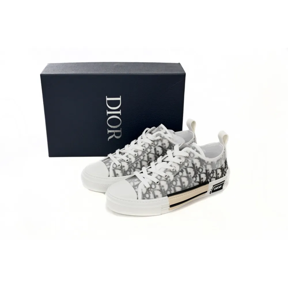 Dior B23 HT Oblique Transparency Low  White Black