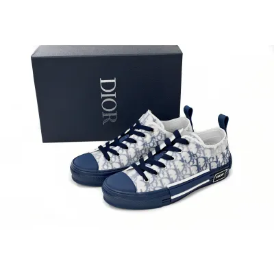 Dior B23 HT Oblique Transparency LOW T00962H565 White Blue 02