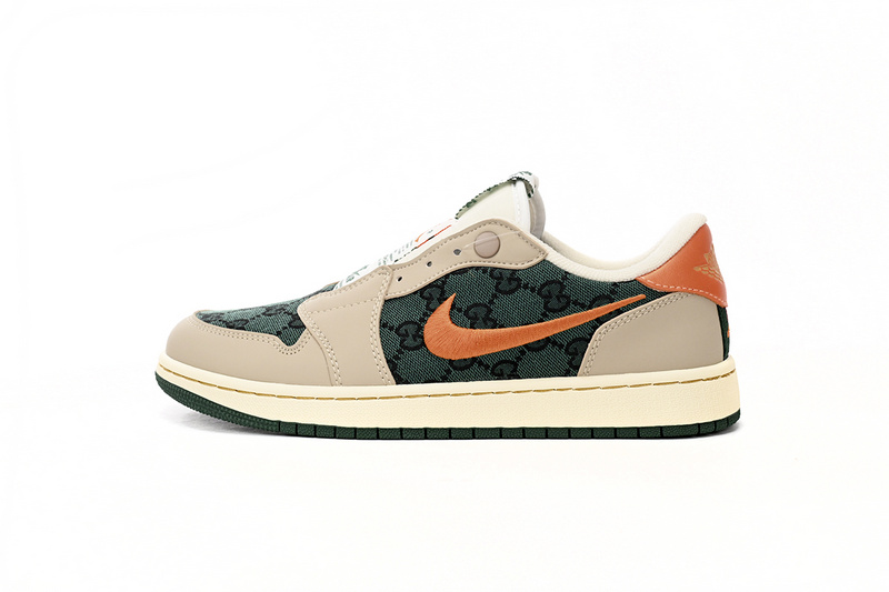 Air Jordan 1 Low Green Orange Hook AV3918-698 