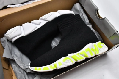 PKGoden   Balenciaga Speed Graffiti Black Green 02