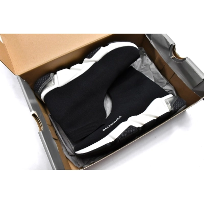 PKGoden  Balenciaga Speed Trainer Black White 02