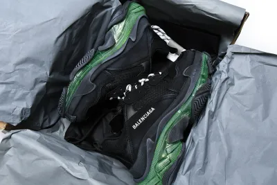 PKGoden   Balenciaga Triple S Black Green 544351 W09ON 1047  02