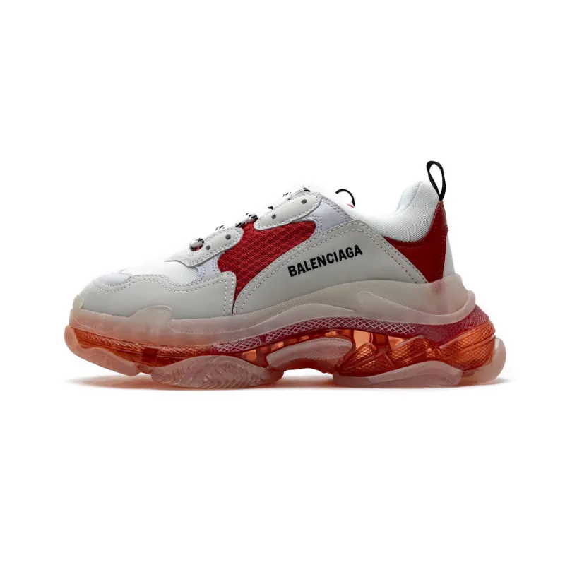 Balenciaga Triple S White Red 544351 W09E1 4552 