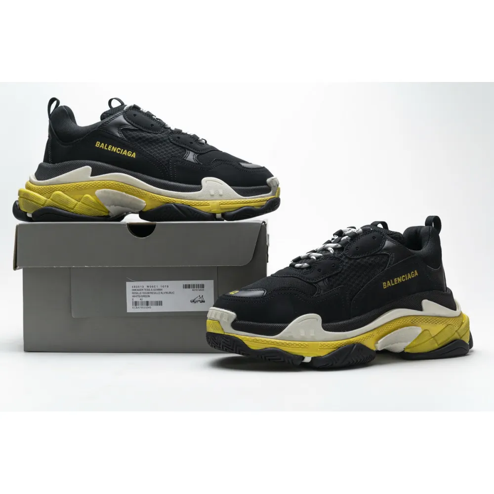 Balenciaga Triple S Black Yellow 483513 W06E1 1078 