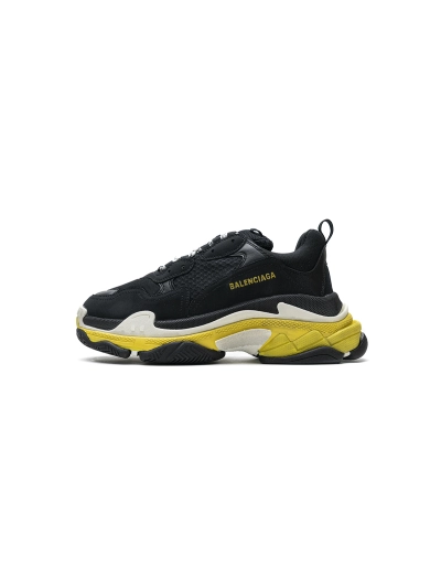 PKGoden   Balenciaga Triple S Black Yellow 483513 W06E1 1078  01