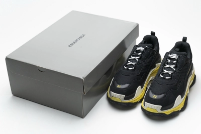 PKGoden   Balenciaga Triple S Black Yellow 483513 W06E1 1078  02