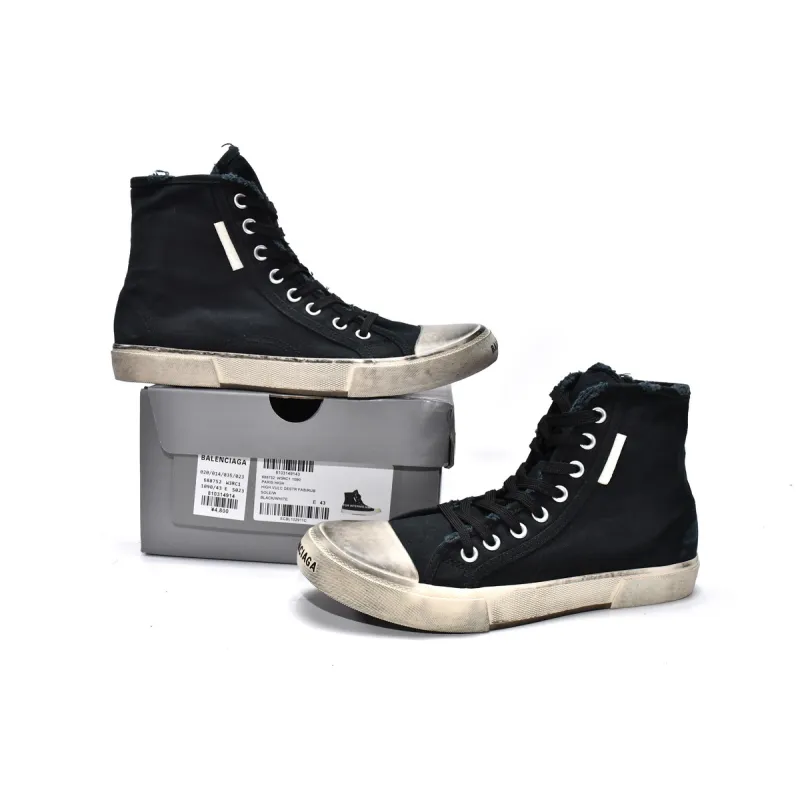 PKGoden  Balenciaga Paris High Destroyed - Black White 688752 W3RC1 1090 