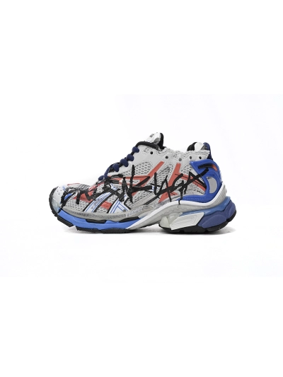 PKGoden   Balenciaga Runner White And Blue Printing 677402 W3RB6 1264  01